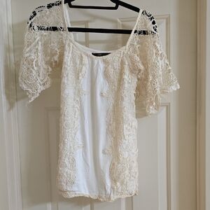 Hazel Cream Lace Blouse